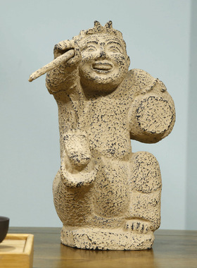 仿古董文物家居多宝阁装饰品工艺品书房文化博古架人物酒柜架摆件