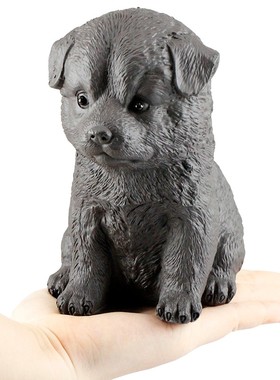 慈缘正堂 创意陶瓷狗摆件工艺品客厅家居桌面 茶宠紫砂田园犬生肖