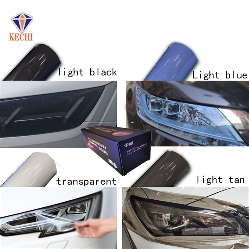 整卷10米TPU熏黑灯膜TPH尾灯改色透光修复保护防刮汽车贴膜 - 图0