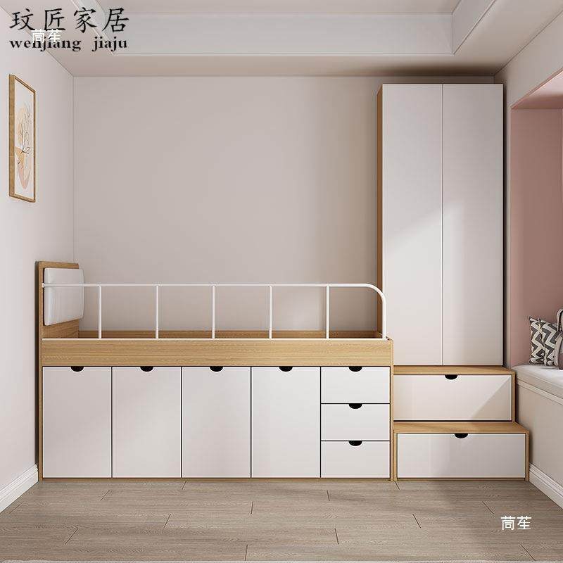 半高户床带侧柜小型儿童高箱柜床柜组合多HKY功能衣榻榻米床一体,淘宝优惠券,粉丝福利购,淘宝优惠卷