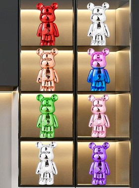 可爱家居暴力熊陶瓷摆件电视柜客厅玄关落地存钱罐卡通娃娃装饰品