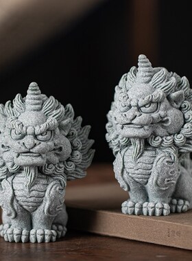 创意招财独角神兽茶宠摆件新中式瑞兽貔貅鱼缸造景盆栽桌面装饰品