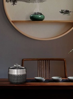 锡茶叶罐锡罐家用装茶叶罐子密封罐茶几摆设送长辈退休乔迁礼品