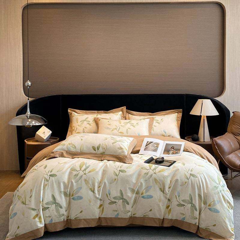 高档100S支长绒棉四件套轻奢简羽毛全棉纯棉四季被套裸睡床上用品,淘宝优惠券,粉丝福利购,淘宝优惠卷