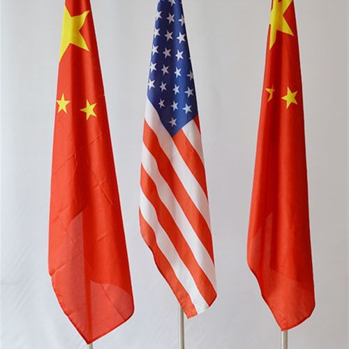 2.6米金色不绣钢办公室会议旗杆旗架厅旗落地旗座国旗党旗 伸缩杆 - 图0