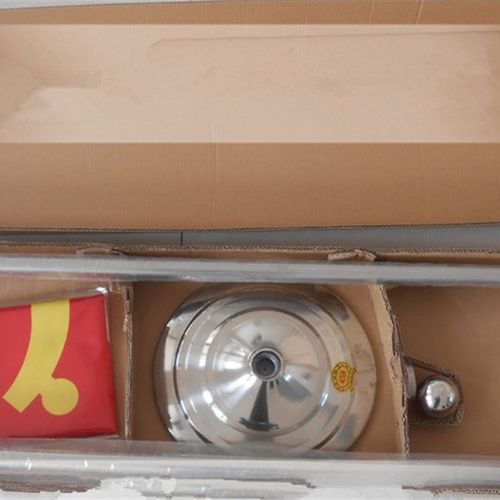 2.6米金色不绣钢办公室会议旗杆旗架厅旗落地旗座国旗党旗 伸缩杆 - 图2