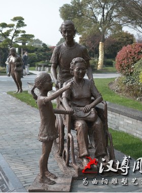 园林铸铜古代历史人物雕塑景观小品玻璃钢仿铜人物户外落地铜雕塑