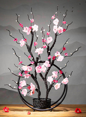 新中式客厅电视酒柜摆设博古架玄关古风艺术装饰品桌面餐边柜摆件