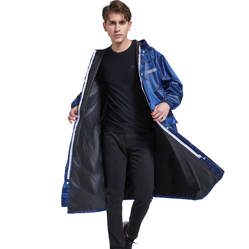 新款雨衣长款全身防暴雨电动自行车男女骑行成人连体户外劳保雨披 - 图0