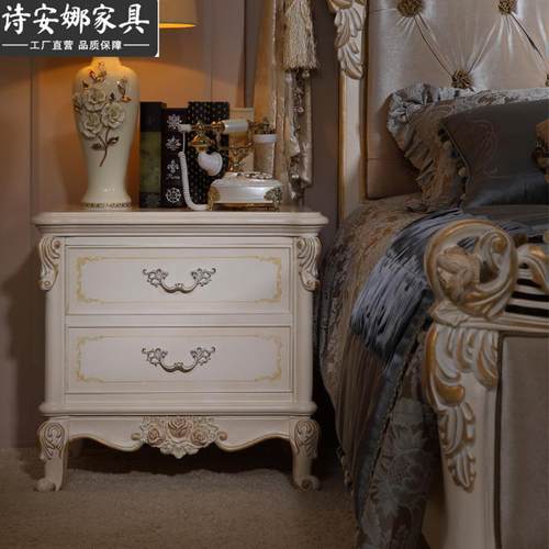 欧式古典木手23486工雕刻公主床主卧床双人81实.米婚床简欧布艺新 - 图2