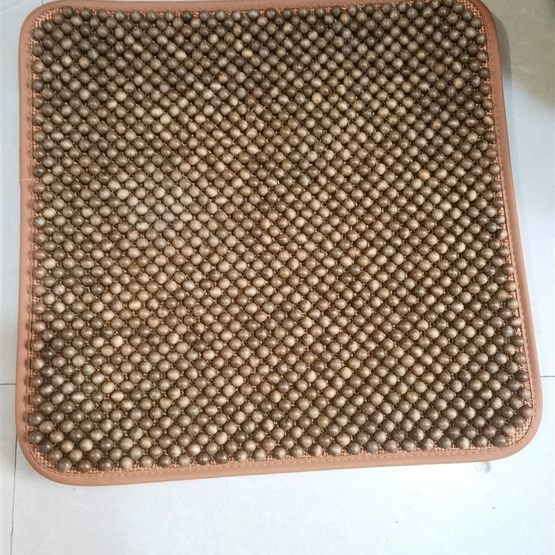 金丝楠实木夏季凉垫护颈椎助眠养生家用汽车座垫椅子圆珠坐垫防滑 - 图2