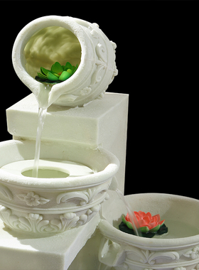 欧式流水喷泉庭院招财大型落地花园雕塑景观装饰摆件流水景饰品