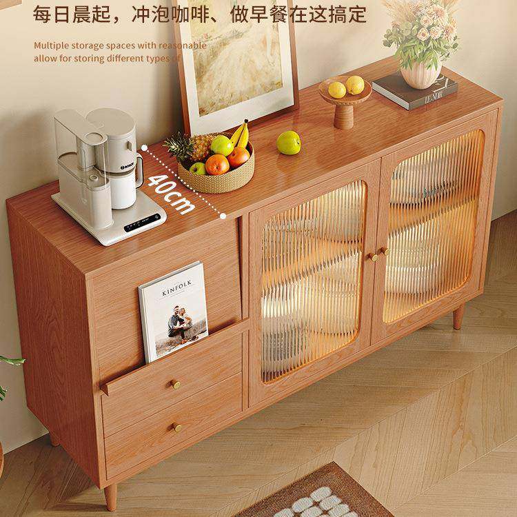 餐边柜靠墙一体边柜茶水柜客厅家用厨房橱柜置物柜全实木收纳酒柜,淘宝优惠券,粉丝福利购,淘宝优惠卷