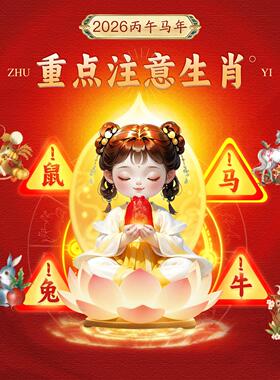慈元阁2026年十二生肖挂件马年新年生肖金卡男款女士吉祥饰品礼物
