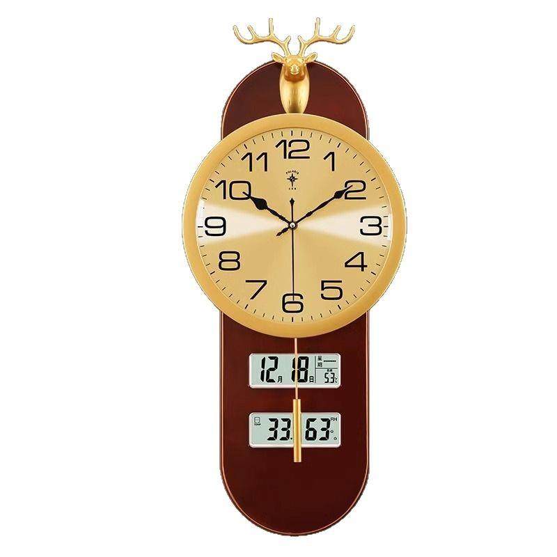 新中式万年历轻奢2283孔钟客厅时家用尚多功能免挂打挂墙时钟表,淘宝优惠券,粉丝福利购,淘宝优惠卷