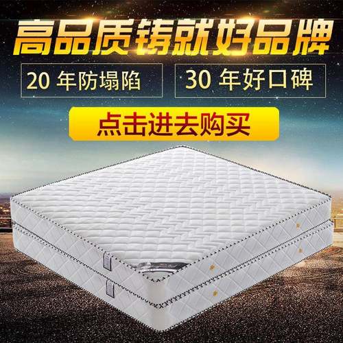 XYJ0棕.9米人床垫双床席梦床弹簧床1.51.8椰加厚硬软垫思20cKZWm - 图2