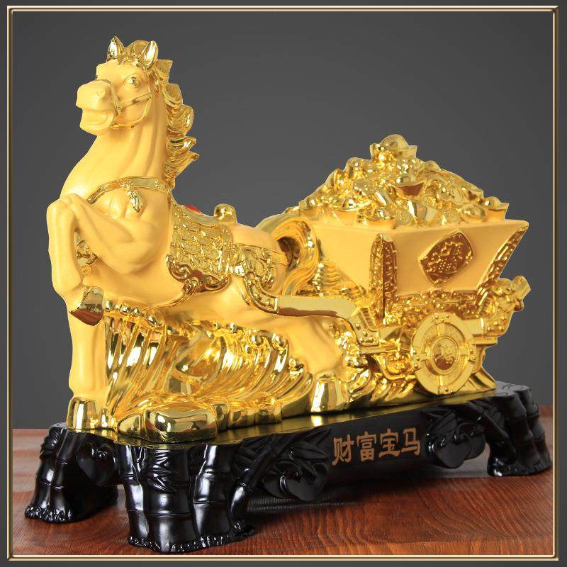 新款马摆件财富马中式家居装饰办公商务送礼树脂工艺品厂家,淘宝优惠券,粉丝福利购,淘宝优惠卷