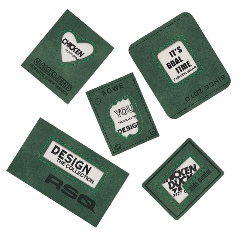 高级墨绿色pu标时尚皮革布贴补丁贴时尚牛仔皮牌衣服包包装饰皮标,淘宝优惠券,粉丝福利购,淘宝优惠卷
