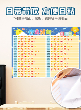 你追我赶评比栏墙贴教室布置装饰班级表扬栏幼儿园红花奖励榜贴纸