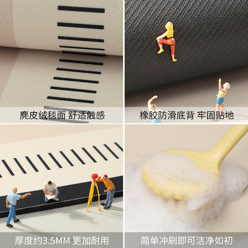 Kitchen floor mats 2025 new anti-slip, oil-proof and waterproof foot mats, dirt-resistant diatom mud absorbent mats, no-wash wipeable carpets