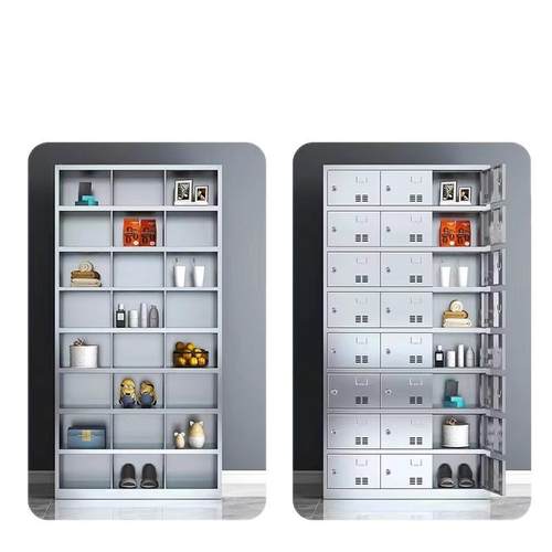 不锈钢食堂碗柜门学校多餐盘柜餐员餐工具柜职工多格饭ZX-456盒厅 - 图3