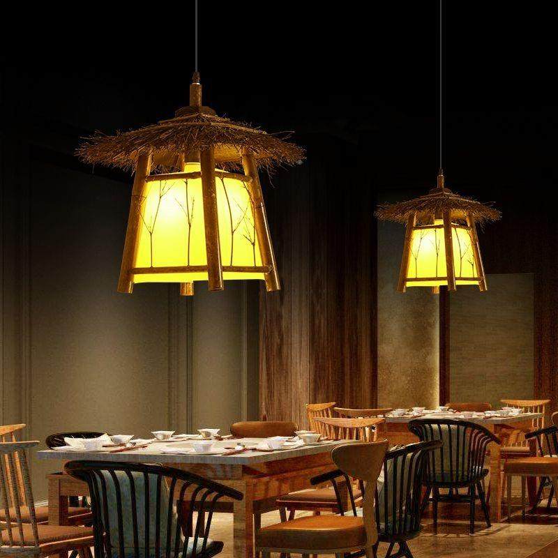 创意术草帽吊灯灯艺47罩灯复古餐厅宿个性藤编灯笼日式竹编藤艺民,淘宝优惠券,粉丝福利购,淘宝优惠卷