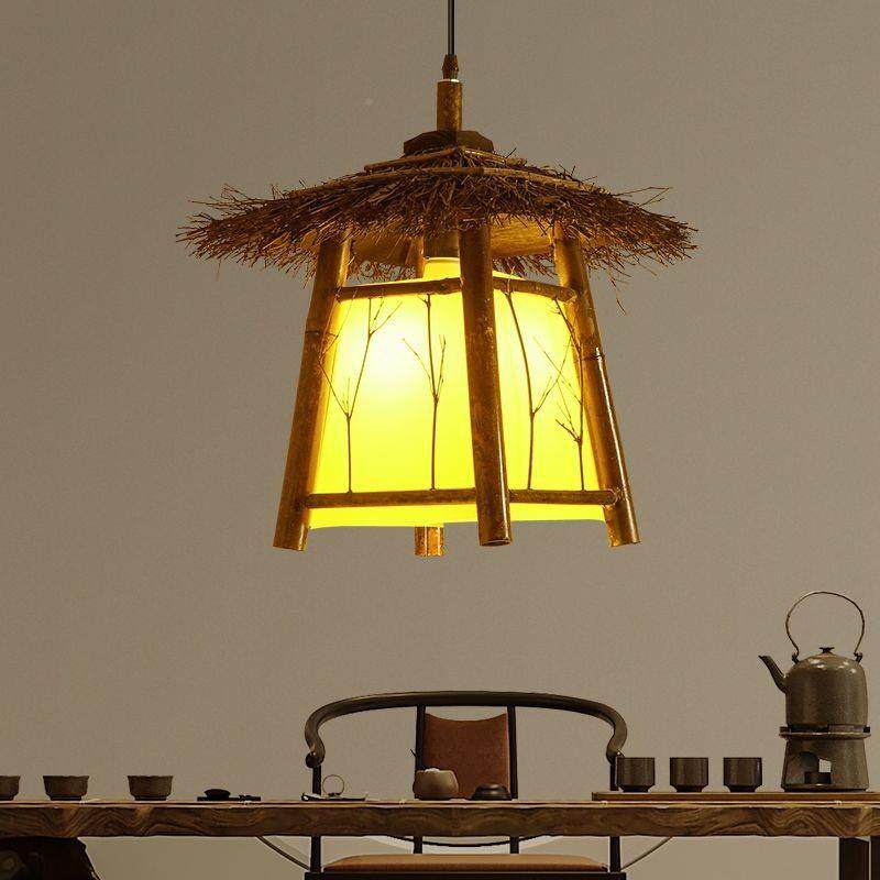 创意术草帽吊灯灯艺47罩灯复古餐厅宿个性藤编灯笼日式竹编藤艺民,淘宝优惠券,粉丝福利购,淘宝优惠卷
