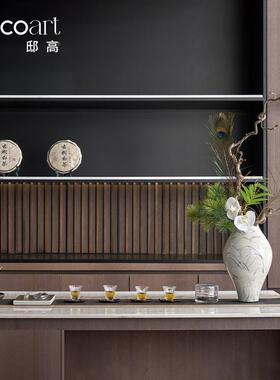 邸高家居现代新式tb-73442茶室中家饰布软装置搭配套装侧把壶茶具