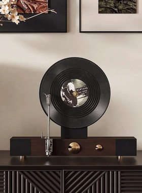 侘寂风高档玄关入户隔断柜装饰摆件酒店民宿复古软装艺术花瓶摆设