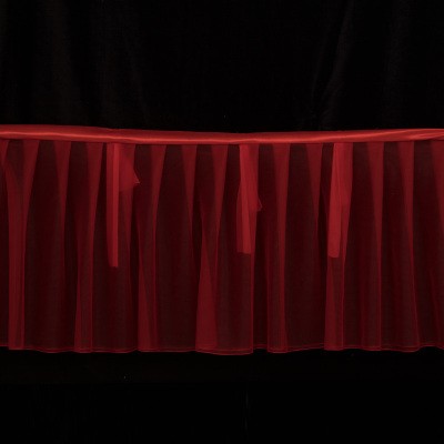 婚庆吊顶纱幔婚礼堂舞台吊顶布置网纱T台云顶纱瑞士纱吊顶装饰 - 图2