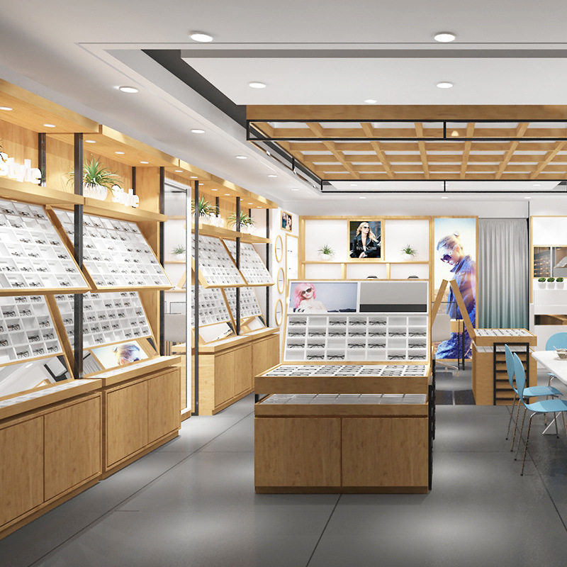 眼镜柜饰品柜台眼镜展示铁艺木纹太阳展示架店铺陈列货柜,淘宝优惠券,粉丝福利购,淘宝优惠卷