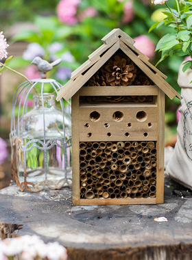 庭院花园装饰摆件壁挂防潮除虫益昆虫屋民宿田园复古墙面挂件挂壁