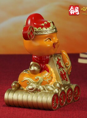 2025蛇年本命年《灵蛇纳财》蛇年吉祥物铜工艺品桌面装饰蛇年礼品