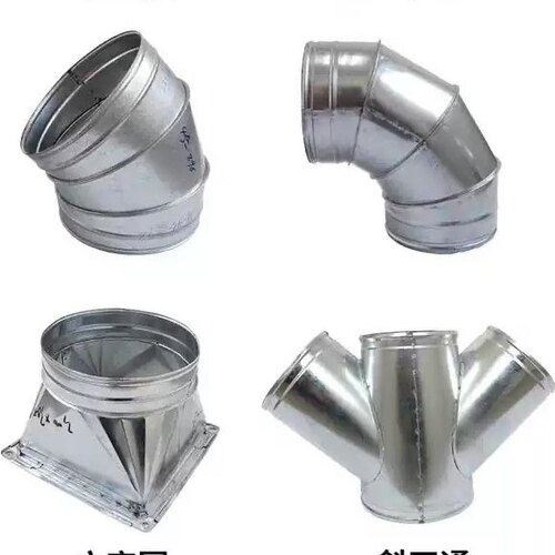 白铁皮T三通油烟机排烟软管浴霸换气扇排风管Y型三通接头160 200 - 图1