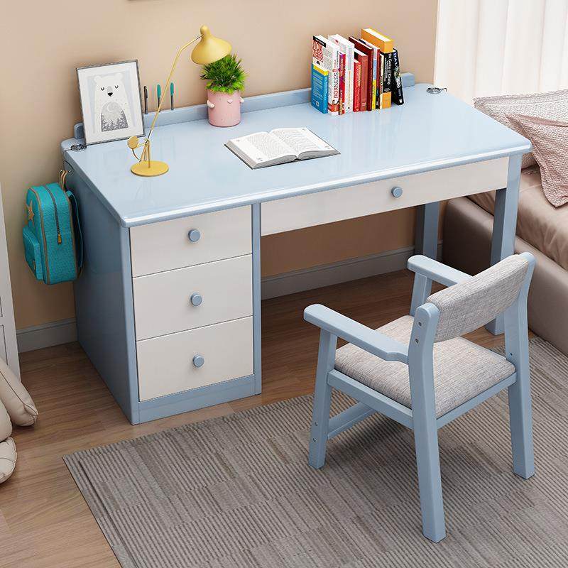 实木书桌书柜一体简约卧室中小学生学习桌写字台式家用办公电脑桌,淘宝优惠券,粉丝福利购,淘宝优惠卷