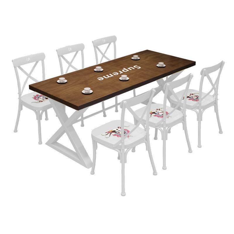 奶茶店桌椅组合卡座桌子商用餐厅实木餐桌家用咖啡厅工业风酒吧桌,淘宝优惠券,粉丝福利购,淘宝优惠卷