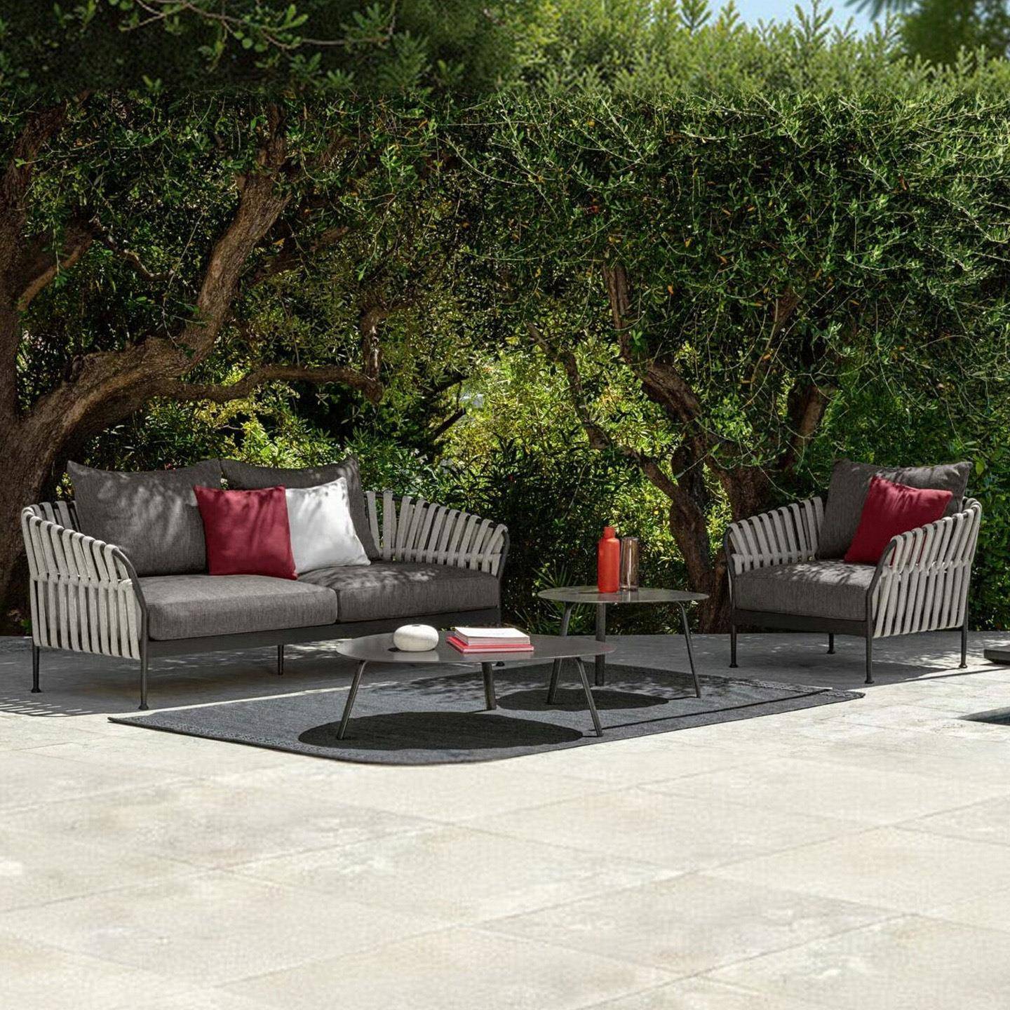 户外沙发庭院室外阳台客厅藤椅沙发组合露天休闲铝合金藤编家具 - 图0