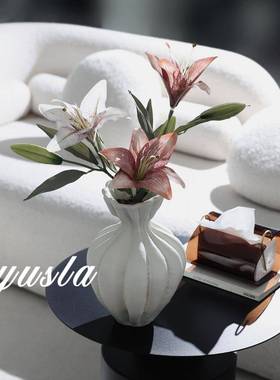 OIP中古插干摆花瓶法式板复古客台厅茶几别墅餐厅吧柜样房软装饰