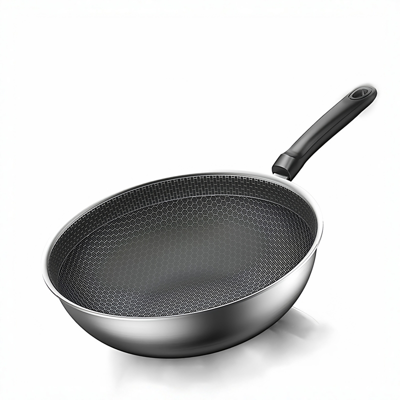 304不锈钢炒锅不粘锅多层家用平底锅蜂巢炒菜锅明火电磁炉,淘宝优惠券,粉丝福利购,淘宝优惠卷