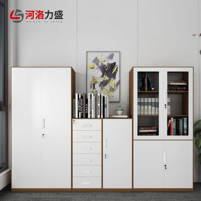 钢制拆装文件柜窄边套色办公柜加厚档案柜铁皮柜凭证柜带抽屉矮柜,淘宝优惠券,粉丝福利购,淘宝优惠卷