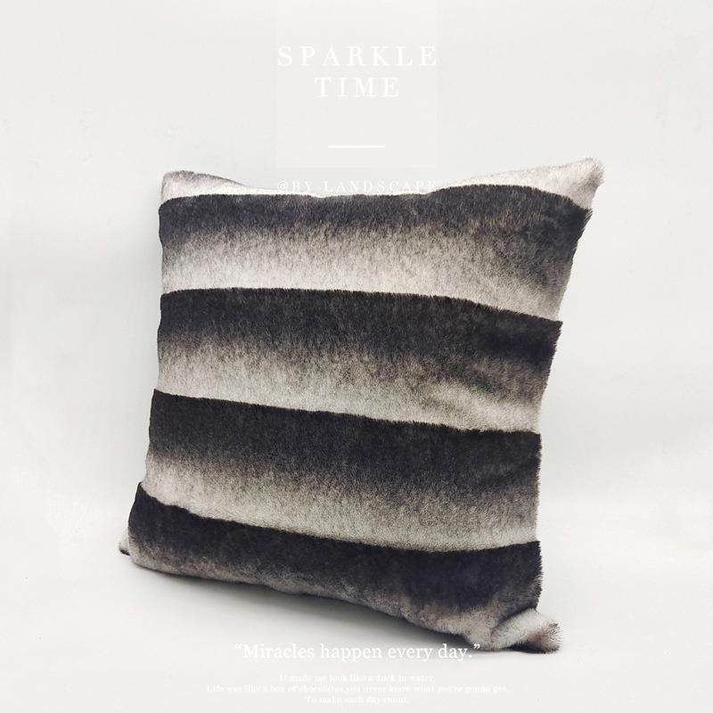 双面兔毛泡泡绒抱枕沙发客厅靠枕套办公室靠背冬季床头靠垫不含芯,淘宝优惠券,粉丝福利购,淘宝优惠卷