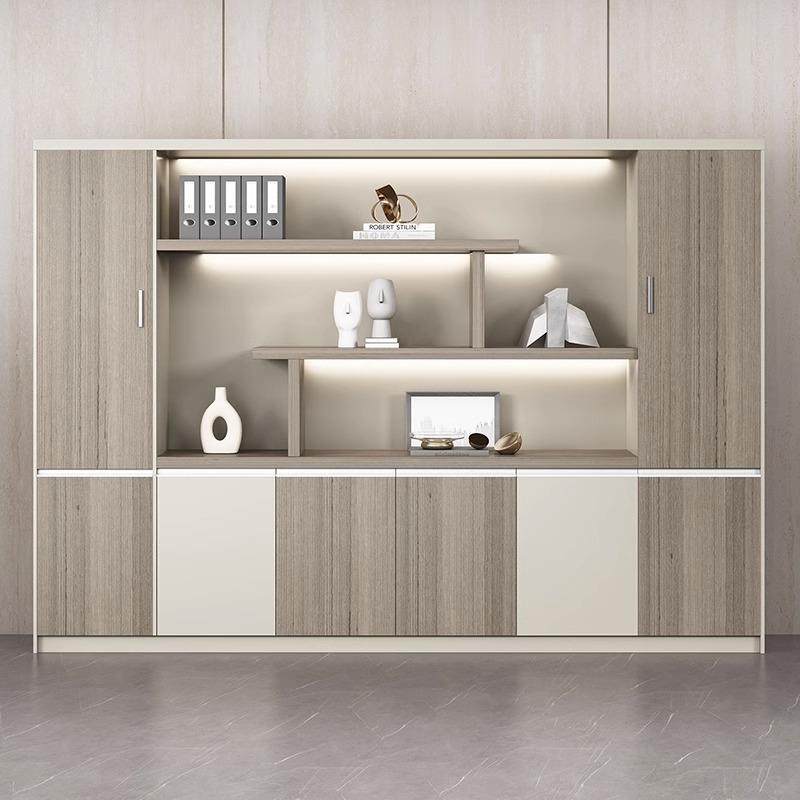 老板文件柜资料柜带锁柜子储物办公室木质现代办公背景柜档案书柜,淘宝优惠券,粉丝福利购,淘宝优惠卷