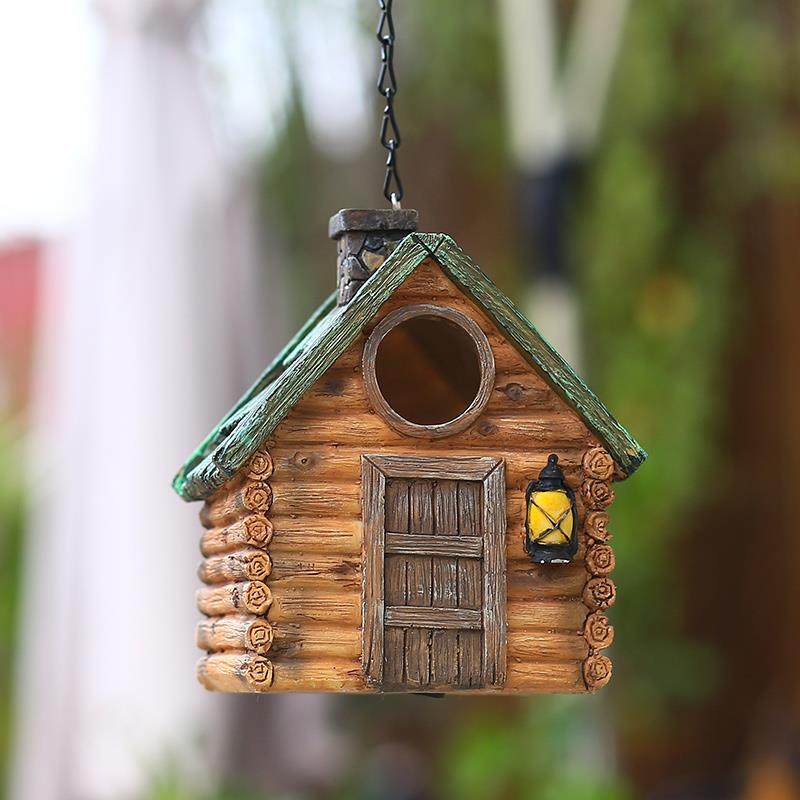 庭院花园布置摆件创意户外小鸟屋房子树挂装饰温馨鸟窝繁殖挂窝,淘宝优惠券,粉丝福利购,淘宝优惠卷