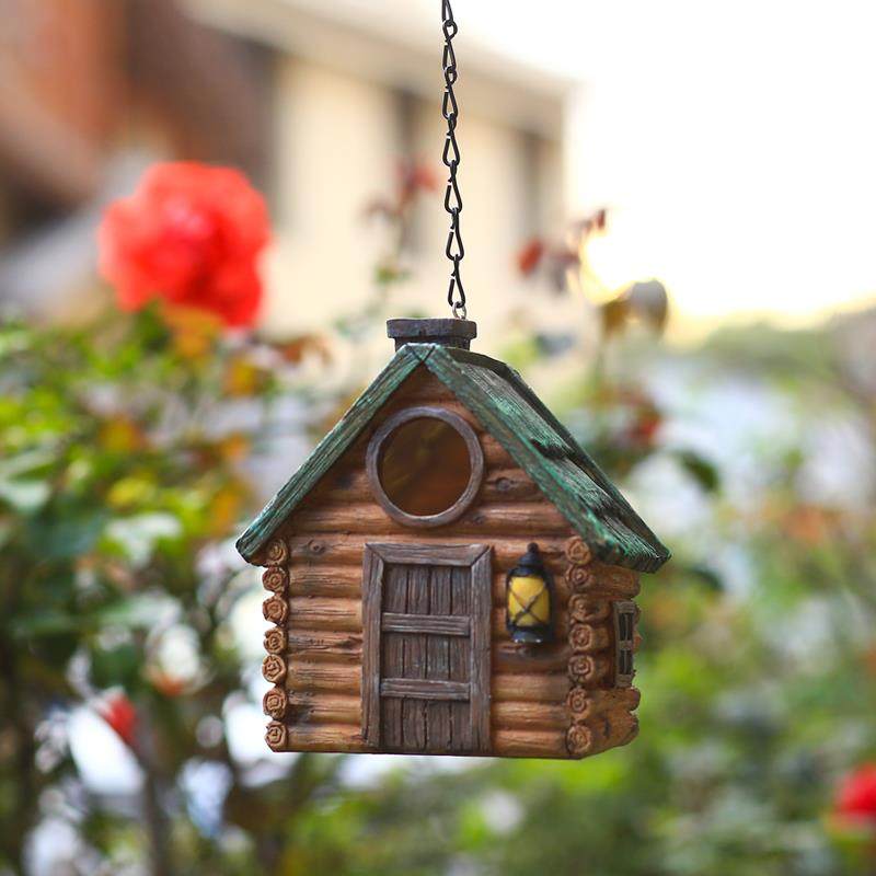 庭院花园布置摆件创意户外小鸟屋房子树挂装饰温馨鸟窝繁殖挂窝,淘宝优惠券,粉丝福利购,淘宝优惠卷