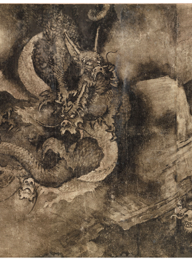 南宋 陈容 五龙图高清复制艺术微喷宣纸国画临摹底稿范本装饰画心