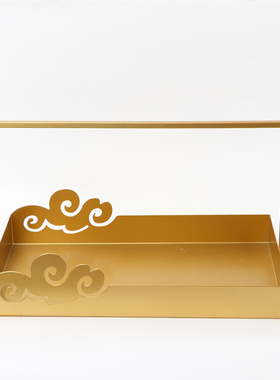 新中式铁艺陶瓷托盘摆件样板房售楼处项目展示架套装玄关装饰道具