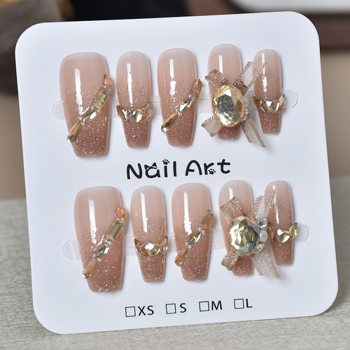 新娘穿戴甲长款2026新款指甲贴片孕妇可用穿戴美甲甲片拍婚纱照 - 图3