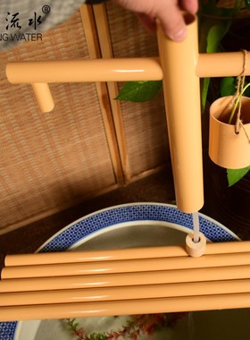 竹子流水摆件鱼缸养鱼永动循环水增氧加湿喷泉竹筒造景水车流水器