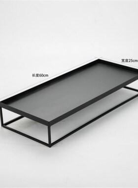 微景观铁艺座盘支架 枯山水沙盘  山石枯木玄关 茶具底座摆件