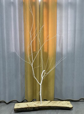 干树枝干枝干树枯树装饰树摆件树杆仿真树枝假白色树枝道具装饰树